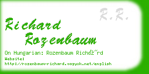 richard rozenbaum business card